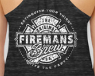 Fireman's Brew - Women's Flowy Melange Racerback Tank